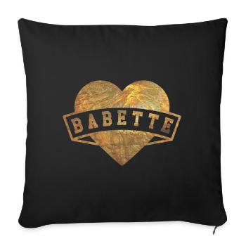 Babette Hearts Gold - Housse de coussin décorative 45 x 45 cm - noir - Devant