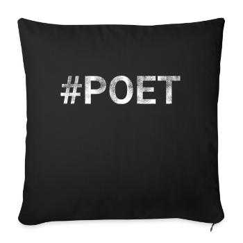 Poet - Sofa pillowcase 17,3'' x 17,3'' (45 x 45 cm) - black - Front