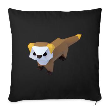 Furets polygonaux - Housse de coussin décorative 45 x 45 cm - noir - Devant