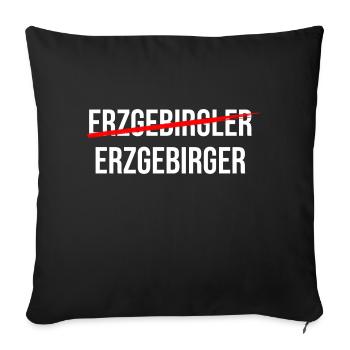 Ein Echter Erzgebirger - Sofakissenbezug 45 x 45 cm - Schwarz - Vorne