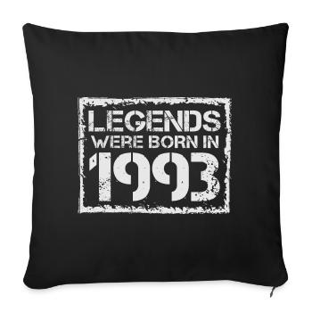 Les légendes sont nées en 1993 - Housse de coussin décorative 45 x 45 cm - noir - Devant