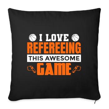 Basketball Referees - Sofa pillowcase 17,3'' x 17,3'' (45 x 45 cm) - black - Front
