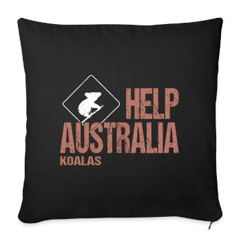 AIDEZ LES KOALAS AUSTRALIENS - Housse de coussin décorative 45 x 45 cm - noir - Devant