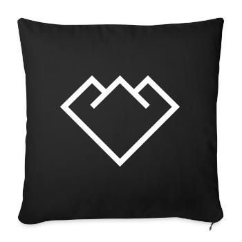 Mountain white - Sofa pillowcase 17,3'' x 17,3'' (45 x 45 cm) - black - Front