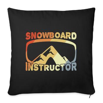 Snowboard Instructor - Sofa pillowcase 17,3'' x 17,3'' (45 x 45 cm) - black - Front