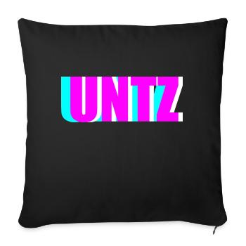 Untz rave - Housse de coussin décorative 45 x 45 cm - noir - Devant