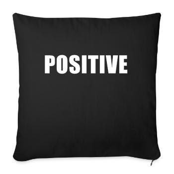 POSITIVE - Sofa pillowcase 17,3'' x 17,3'' (45 x 45 cm) - black - Front
