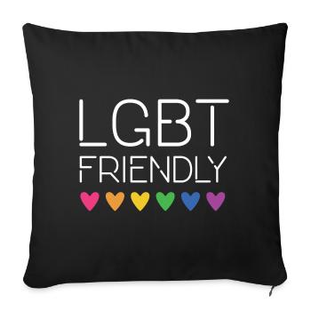 LGBT-freundlich - Sofakissenbezug 45 x 45 cm - Schwarz - Vorne