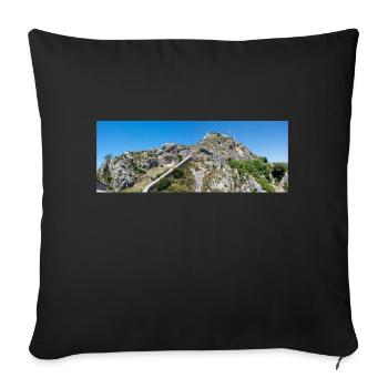 Knin Fortress (Kninska tvrđava) Croatia - Sofa pillowcase 17,3'' x 17,3'' (45 x 45 cm) - black - Front