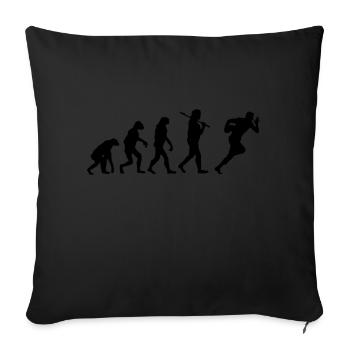 Rugby - Sofa pillowcase 17,3'' x 17,3'' (45 x 45 cm) - black - Front
