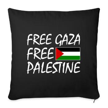 Free gaza Free palestine - Sofa pillowcase 17,3'' x 17,3'' (45 x 45 cm) - black - Front