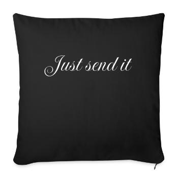 Just send it gym - Sofa pillowcase 17,3'' x 17,3'' (45 x 45 cm) - black - Front