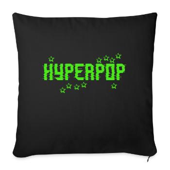 Retro 90s Hyperpop Aesthetic Music - Sofa pillowcase 17,3'' x 17,3'' (45 x 45 cm) - black - Front