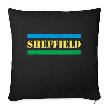 Sheffield - Sofa pillowcase 17,3'' x 17,3'' (45 x 45 cm) - black - Front