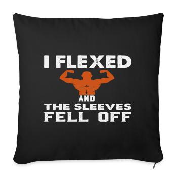 Muscular Armor by Flexing Humor - Sofa pillowcase 17,3'' x 17,3'' (45 x 45 cm) - black - Front