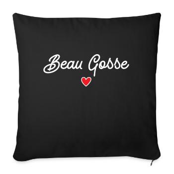 Beau Gosse - Housse de coussin décorative 45 x 45 cm - noir - Devant