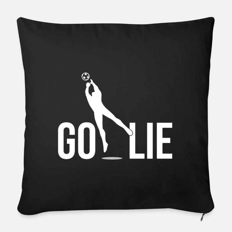 Gardien de but - Le gardien de but - Housse de coussin décorative 45 x 45 cm - noir