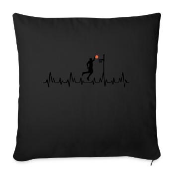 Basketball - Sofakissenbezug 45 x 45 cm - Schwarz - Vorne