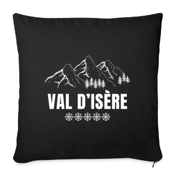 Val d'Isère, ski resort, ski area - Sofa pillowcase 17,3'' x 17,3'' (45 x 45 cm) - black - Front