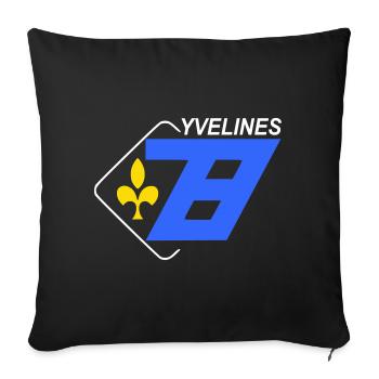 Yvelines - Sofakissenbezug 45 x 45 cm - Schwarz - Vorne