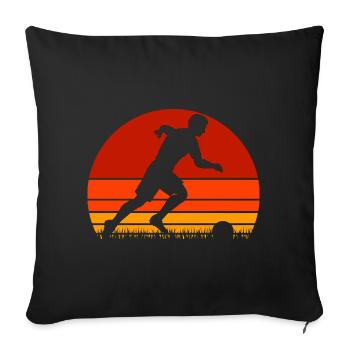 Soccer Soccer Players - Sofa pillowcase 17,3'' x 17,3'' (45 x 45 cm) - black - Front
