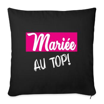 WEDDING - Sofa pillowcase 17,3'' x 17,3'' (45 x 45 cm) - black - Front