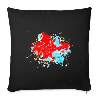 Redlightblue.Splash - Sofakissenbezug 45 x 45 cm - Schwarz - Vorne