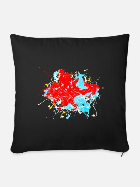 Redlightblue.Splash - Sofakissenbezug 45 x 45 cm - Schwarz