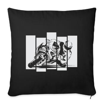Motorcycle Racing Moto Race Track Symbol Race Bike - Sofa pillowcase 17,3'' x 17,3'' (45 x 45 cm) - black - Front