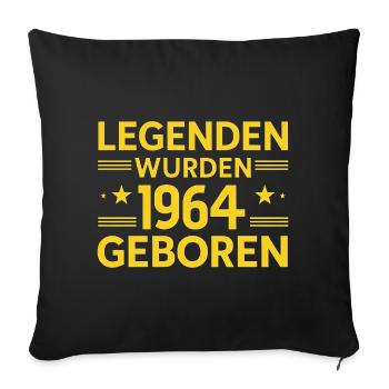 Legends were born in 1964 - Sofa pillowcase 17,3'' x 17,3'' (45 x 45 cm) - black - Front