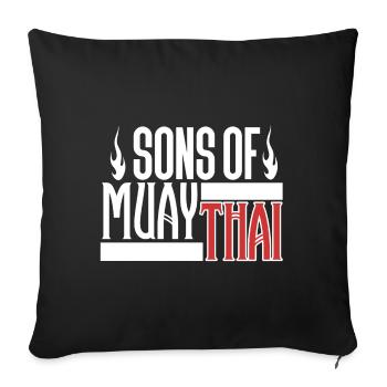 Muay Thai - Sofa pillowcase 17,3'' x 17,3'' (45 x 45 cm) - black - Front