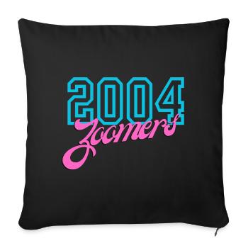 2004 Zomers Retro Neon Tee - Housse de coussin décorative 45 x 45 cm - noir - Devant