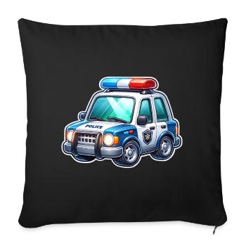 Polizei - Sofakissenbezug 45 x 45 cm - Schwarz - Vorne