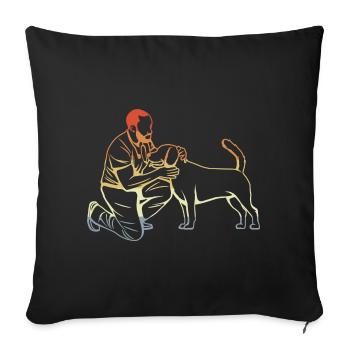 Veterinarian - Sofa pillowcase 17,3'' x 17,3'' (45 x 45 cm) - black - Front