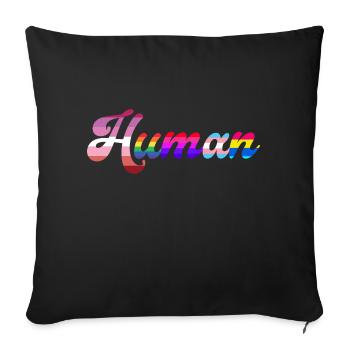 Human rights lgbtq equality gender - Sofa pillowcase 17,3'' x 17,3'' (45 x 45 cm) - black - Front
