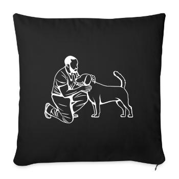 Vétérinaire - Housse de coussin décorative 45 x 45 cm - noir - Devant