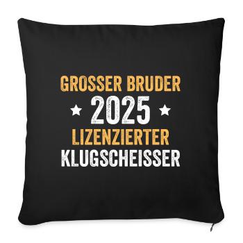 Big Brother 2025 sous licence Smartass - Housse de coussin décorative 45 x 45 cm - noir - Devant