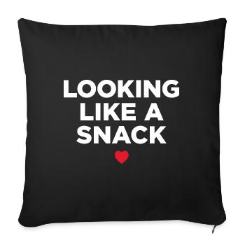 Ressembler à une collation - Housse de coussin décorative 45 x 45 cm - noir - Devant