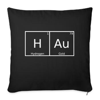 Hau Nom Prénom Chimie Tableau périodique Eléments - Housse de coussin décorative 45 x 45 cm - noir - Devant
