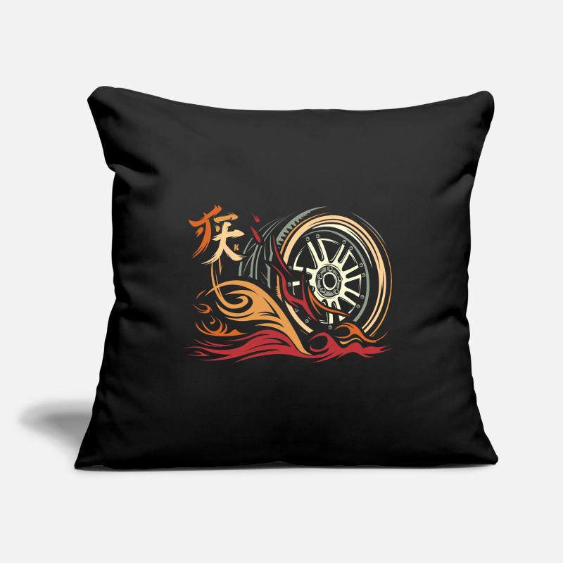 Retro Speed Rim – Dynamic Racing Design Sofa pillowcase 17,3'' x 17,3'' (45 x 45 cm)