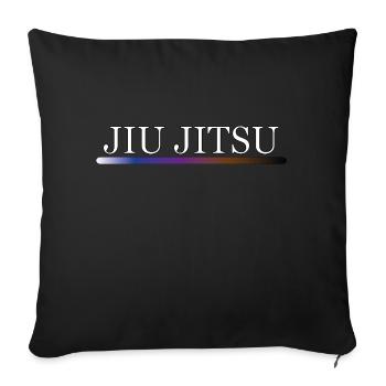 Jiu-Jitsu Sign/ Belt Colours - Sofakissenbezug 45 x 45 cm - Schwarz - Vorne