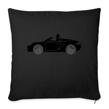 Car Sports Car Convertible - Sofa pillowcase 17,3'' x 17,3'' (45 x 45 cm) - black - Front
