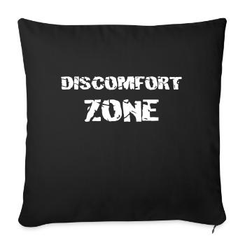 DISCOMFORT ZONE - Sofa pillowcase 17,3'' x 17,3'' (45 x 45 cm) - black - Front