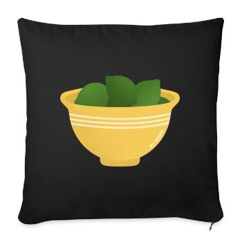 Limes Bowl - Sofa pillowcase 17,3'' x 17,3'' (45 x 45 cm) - black - Front