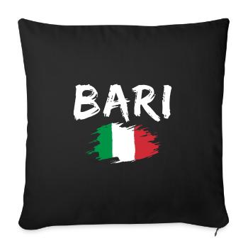 Bari Italien Flagge - Sofakissenbezug 45 x 45 cm - Schwarz - Vorne