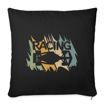 Retro Formula Racing Design for Motorsport Fans - Sofa pillowcase 17,3'' x 17,3'' (45 x 45 cm) - black - Front