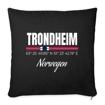 Trondheim - Sofakissenbezug 45 x 45 cm - Schwarz - Vorne