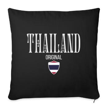 Originally from Thailand, born in Thailand - Sofa pillowcase 17,3'' x 17,3'' (45 x 45 cm) - black - Front