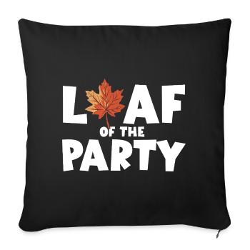 Leaf of the Party Happy Fall Harvest Autumn Leaf - Sofa pillowcase 17,3'' x 17,3'' (45 x 45 cm) - black - Front
