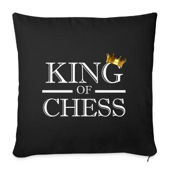 King of Chess Chess Player - Sofa pillowcase 17,3'' x 17,3'' (45 x 45 cm) - black - Front
